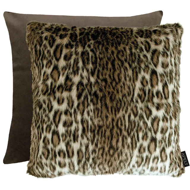 apelt-luke-kissenbezug-fake-fur-fellkissen-leo-mit-samt image 1