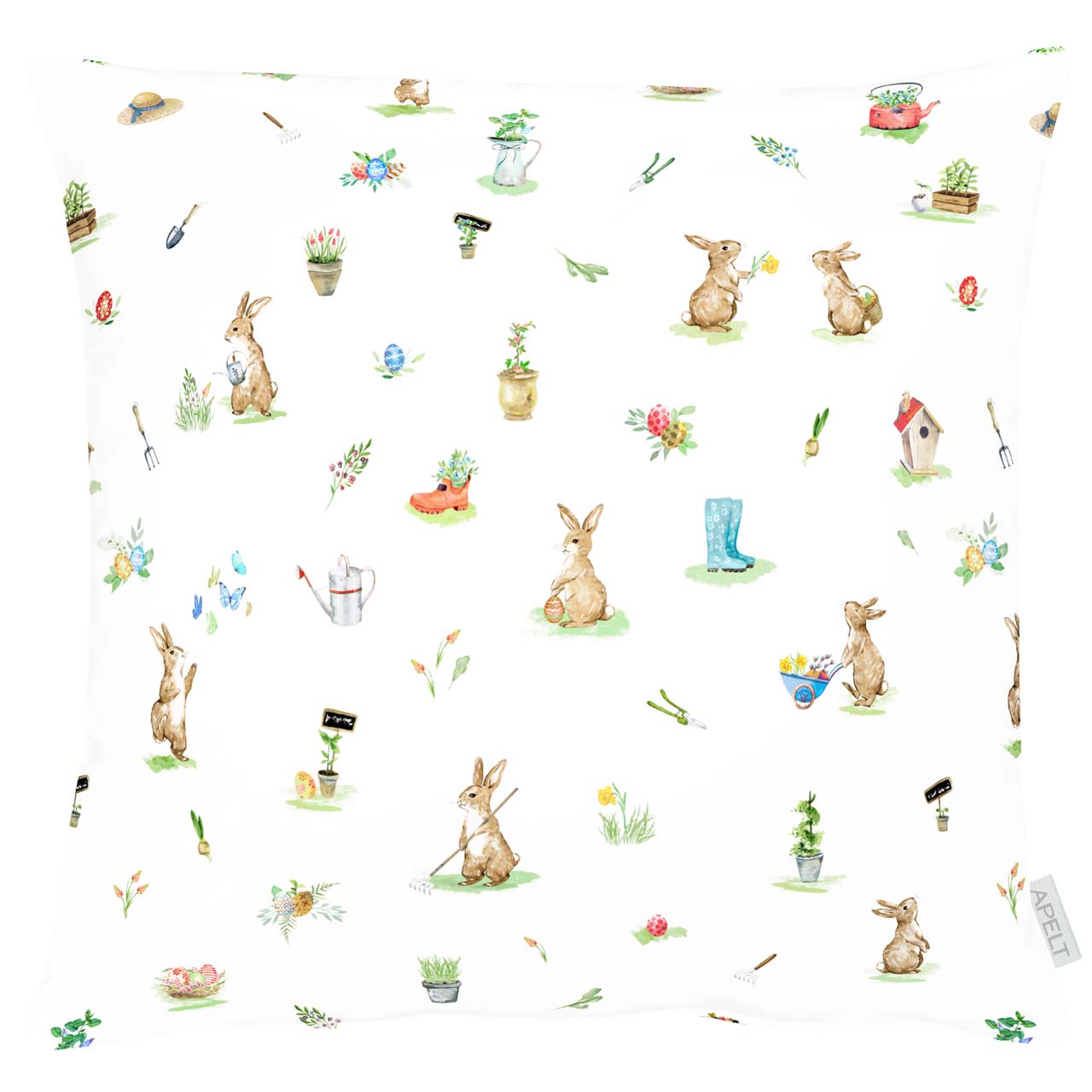 apelt-6812-kissenbezug-ostern-h-schen-im-garten-satingewebe image 3