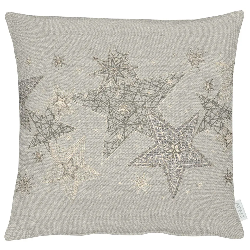 apelt-6303-kissenh-lle-lurex-jacquard-sternendesign image 1