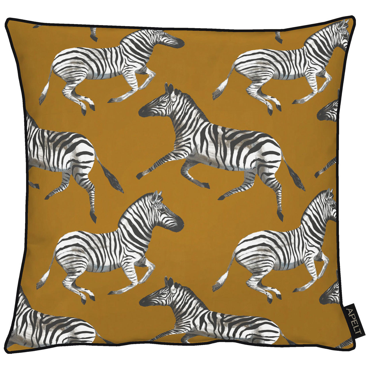 apelt-samuel-kissenbezug-zebra-schwarz-wei-auf-samt image 2