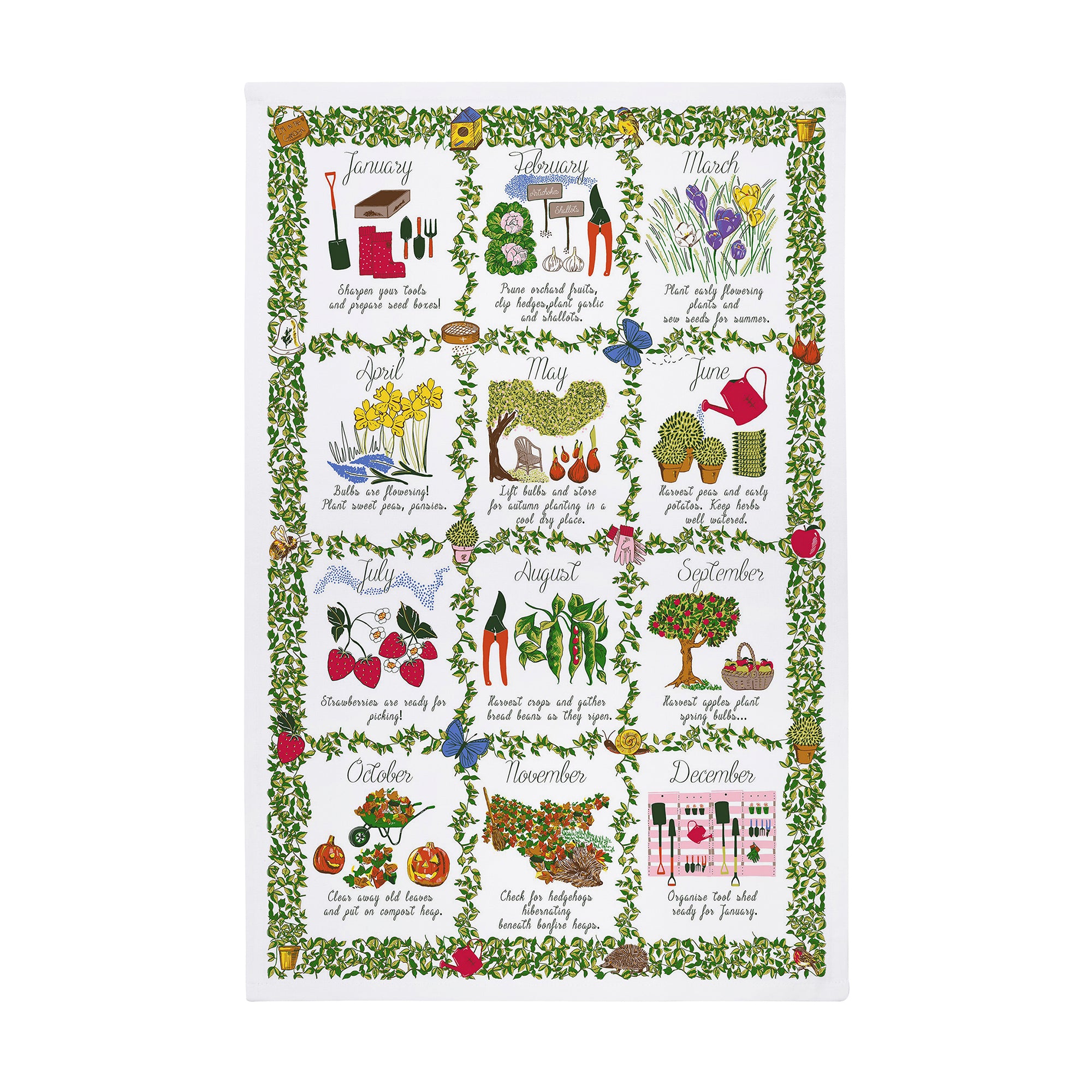 ulster-weavers-gardeners-calendar-baumwoll-geschirrtuch-in-gr-n image 1