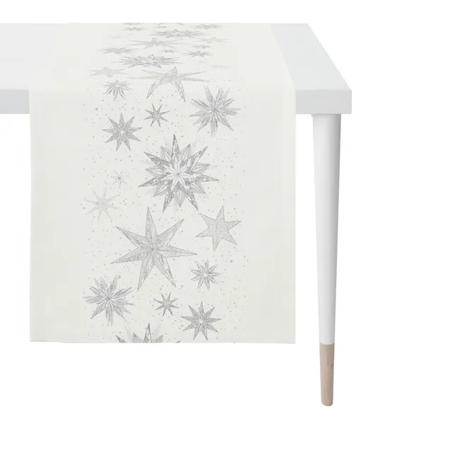 apelt-5843-l-ufer-weihnachtliche-sterne-lurex-jacquard-tischl-ufer image 1