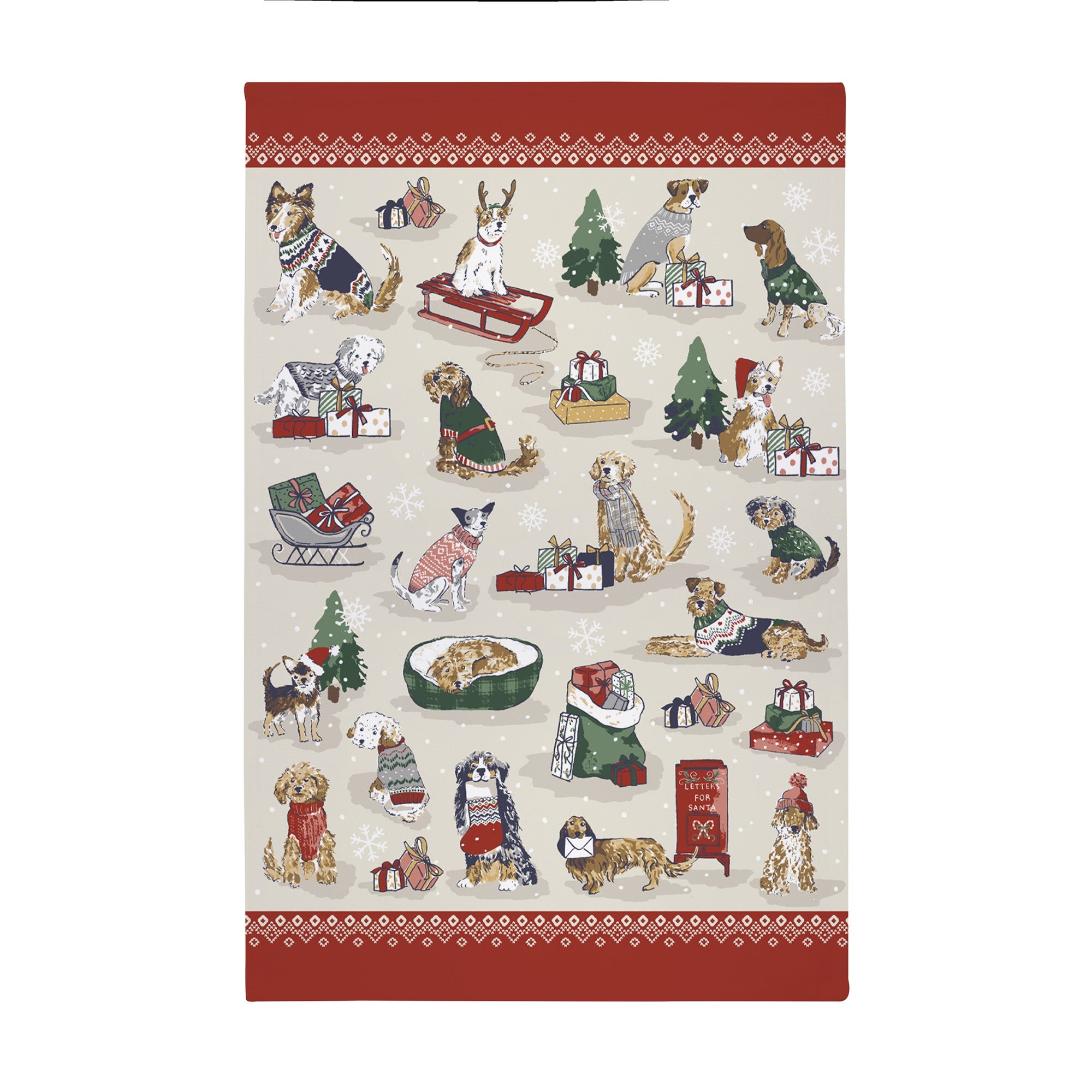 ulster-weavers-merry-mutts-geschirrtuch-rot image 1