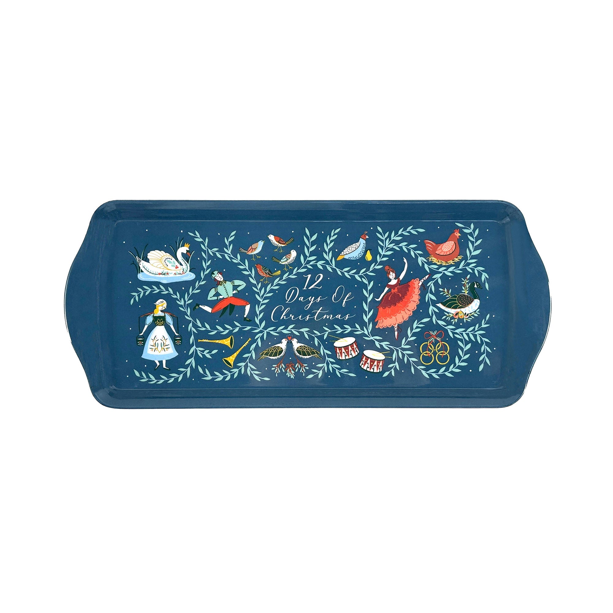ulster-weavers-12-days-of-christmas-kleines-serviertablett-in-blau image 1