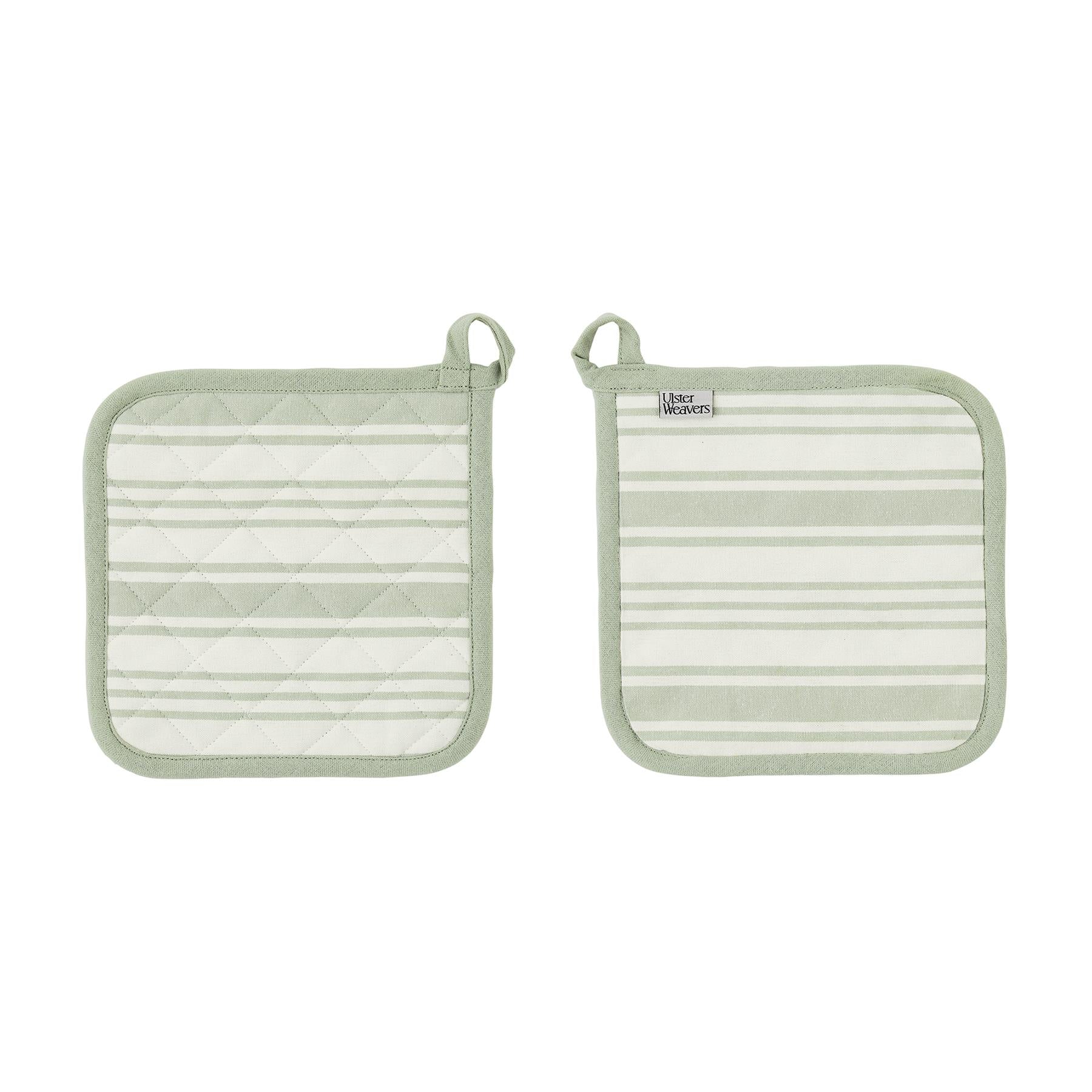 ulster-weavers-sage-stripe-topfuntersetzer-sage image 1