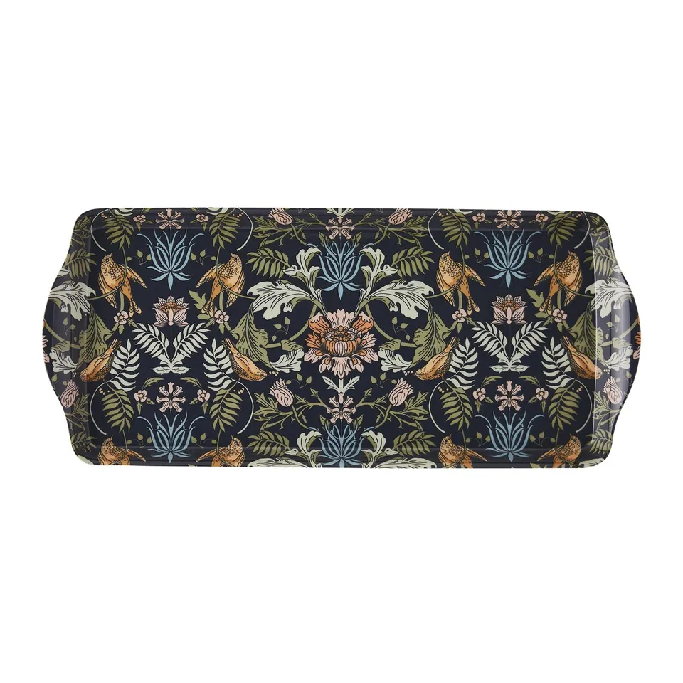 ulster-weavers-finch-flower-kleines-serviertablett-navy image 1
