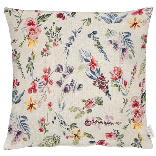 apelt-6729-springtime-kissenbezug-all-over-streublumen-jacquard image 1
