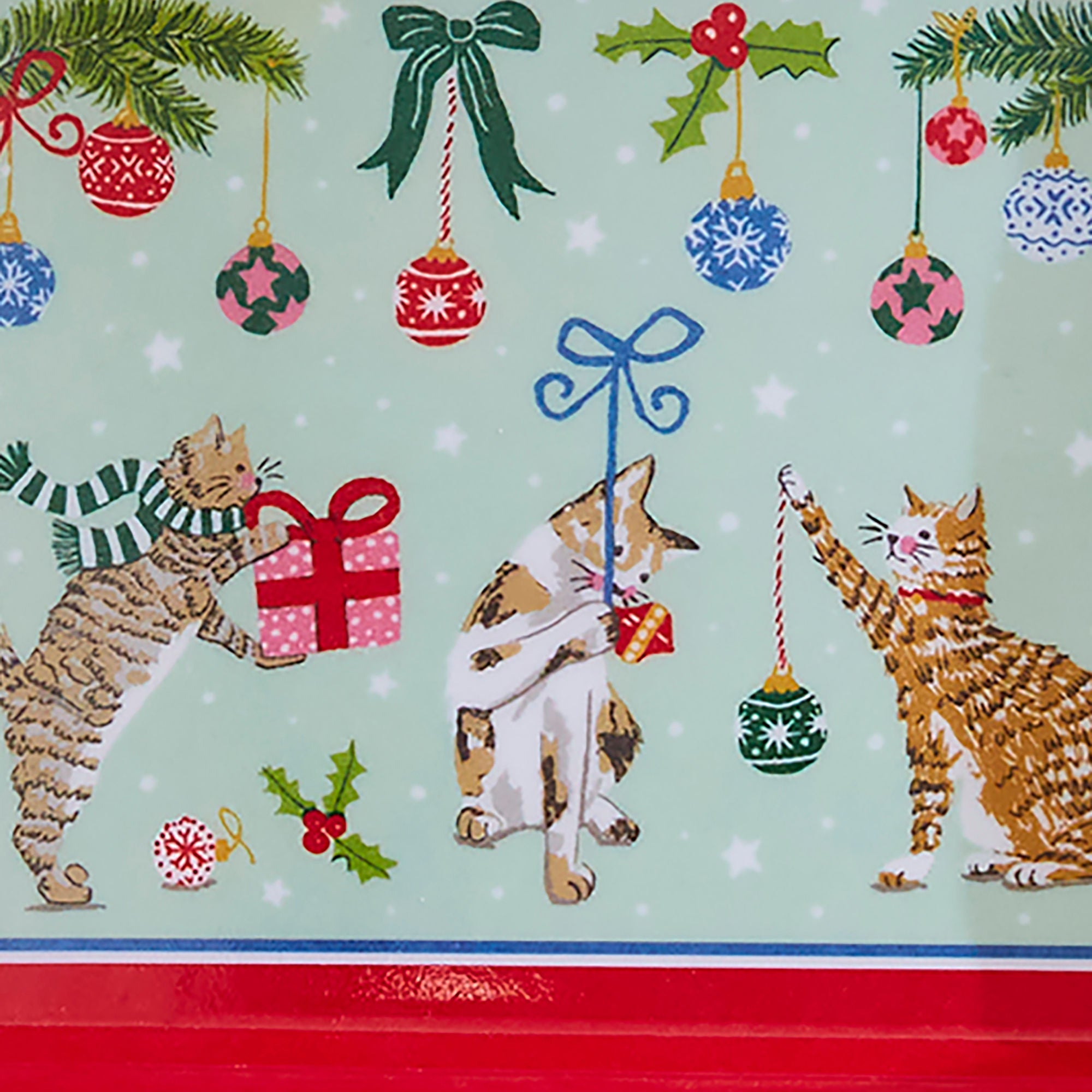 ulster-weavers-christmas-cats-serviertablett-seafoam image 4