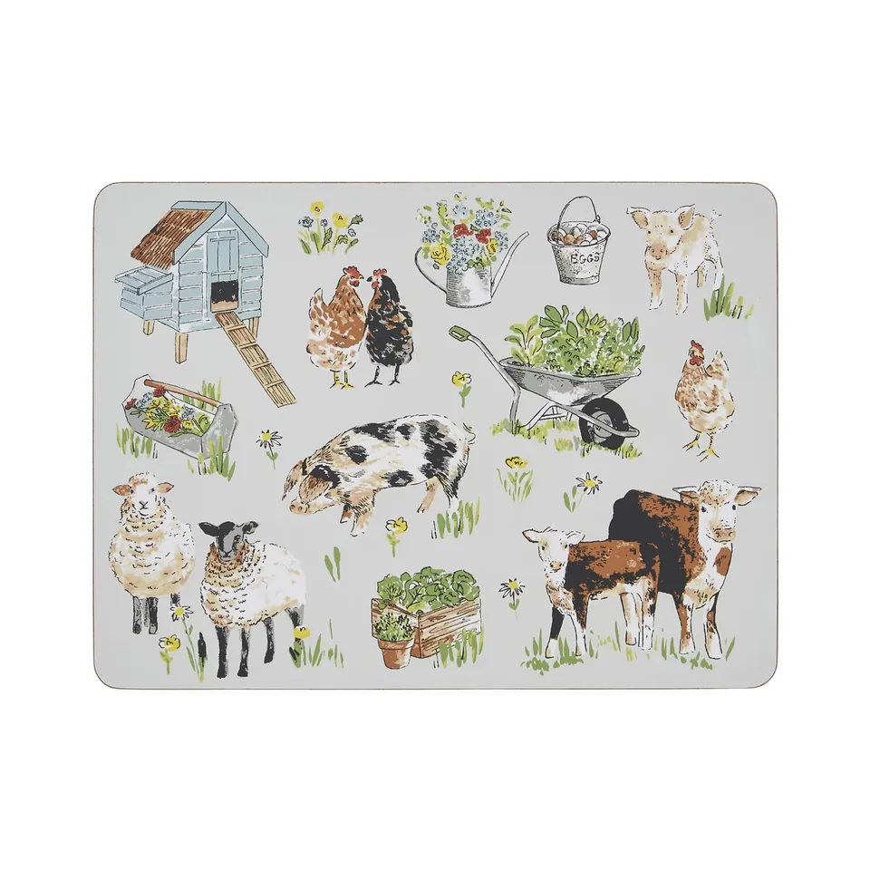 ulster-weavers-portman-farm-tischsets-4er-pack-aus-mdf-in-grau image 1