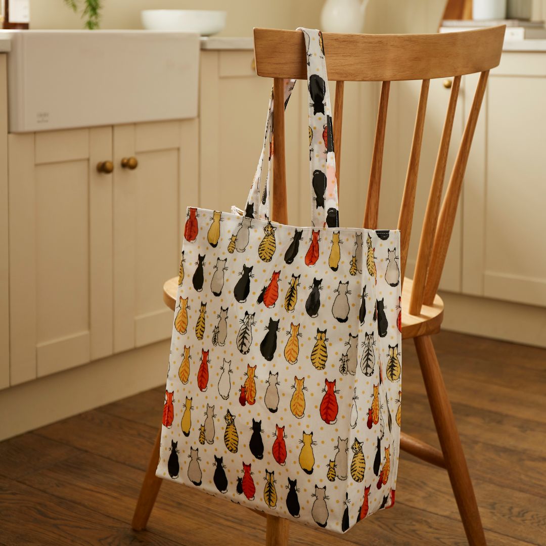 ulster-weavers-cats-in-waiting-shopper-tasche-medium-orange image 2