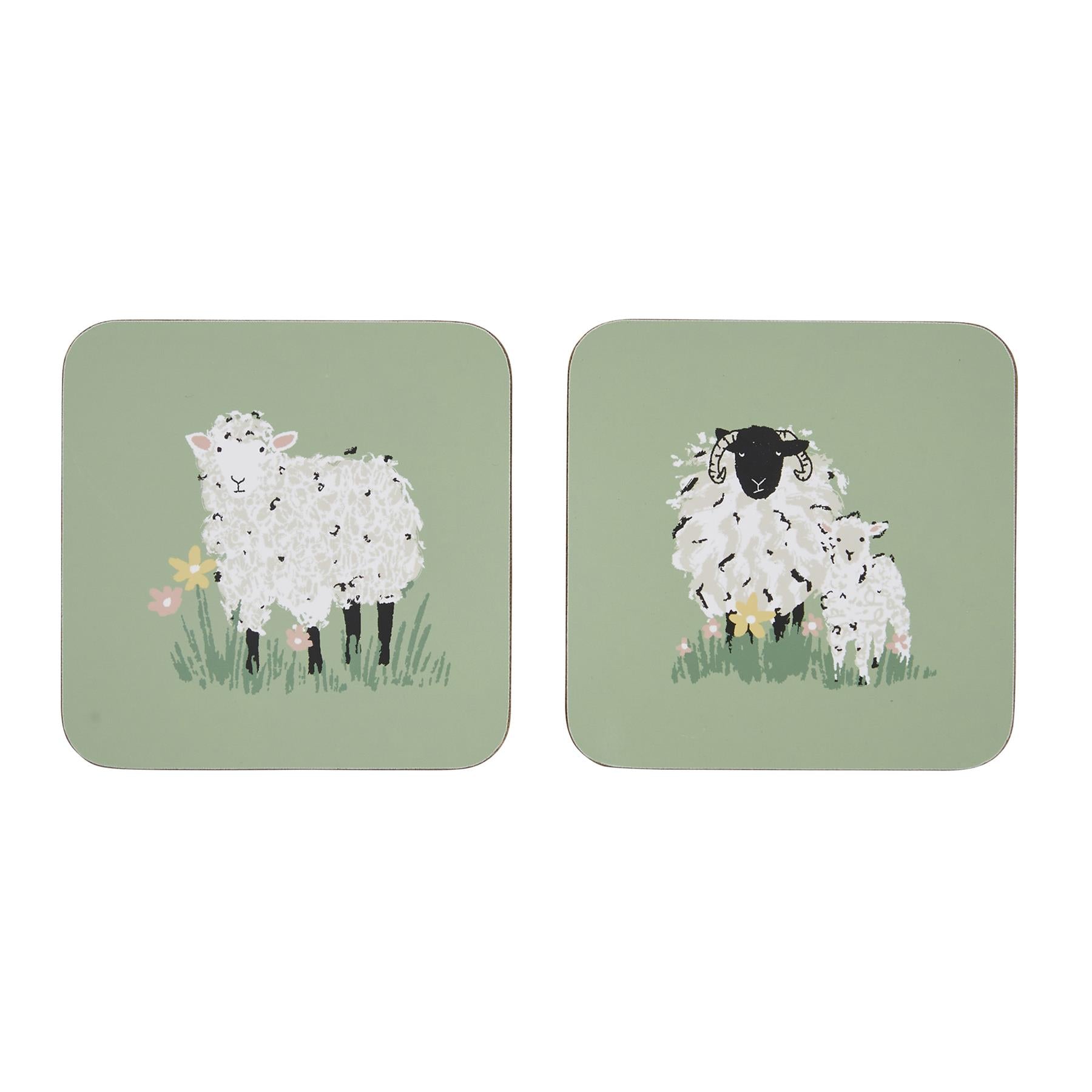 ulster-weavers-woolly-sheep-untersetzer-4er-pack-gr-n image 1