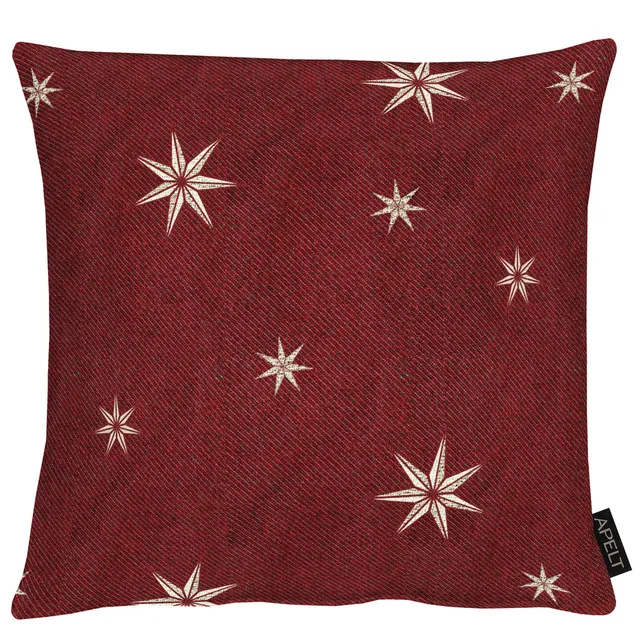 apelt-5842-kissenbezug-weihnachts-sterne-lurex-jacquard-quadratisch image 1