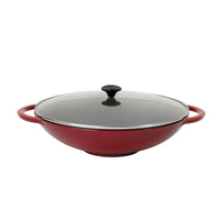 dexam-chasseur-wok-mit-glasdeckel-4-5-l-gusseisen image 2