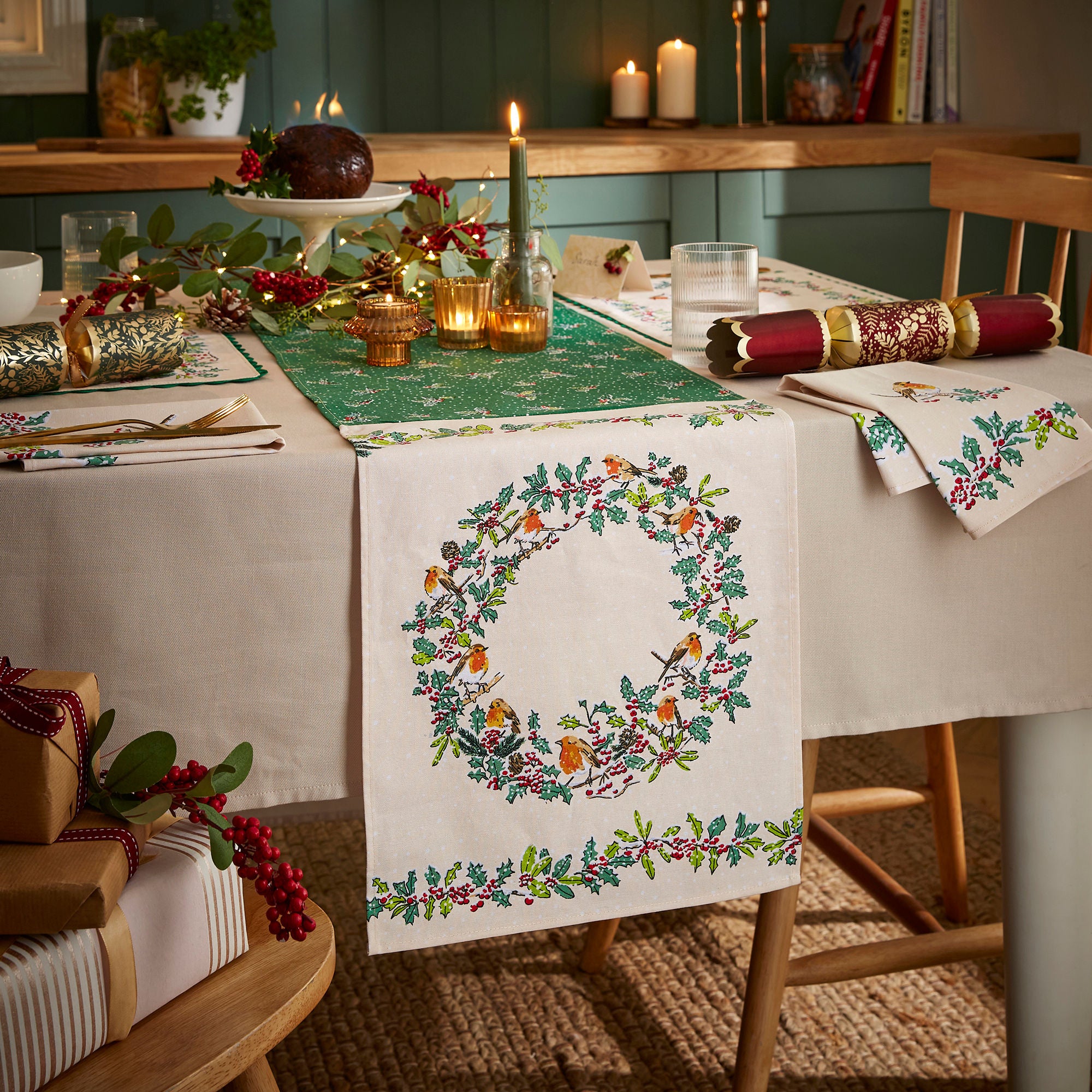 ulster-weavers-christmas-robins-tischl-ufer-in-gr-n image 2