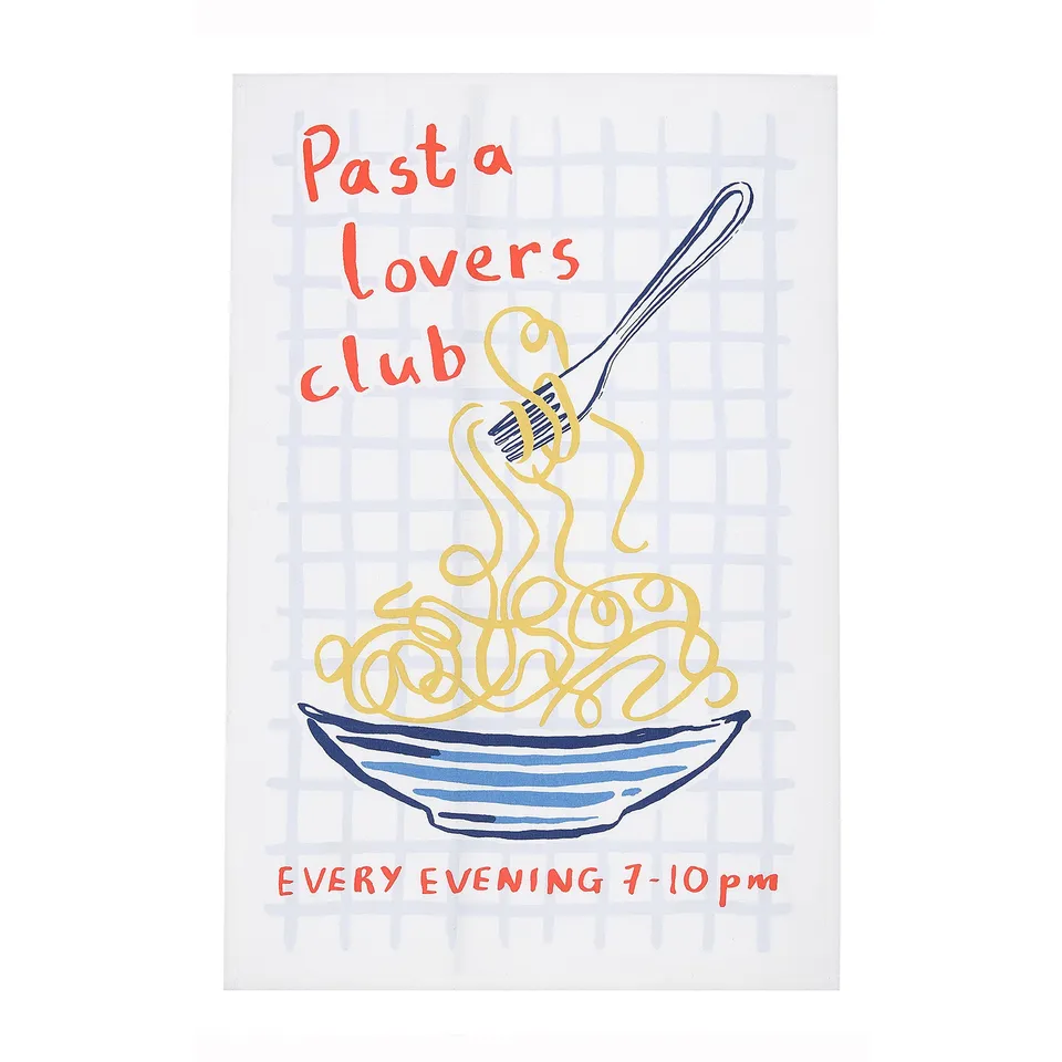 ulster-weavers-pasta-lovers-club-geschirrtuch-baumwolle-gelb image 1