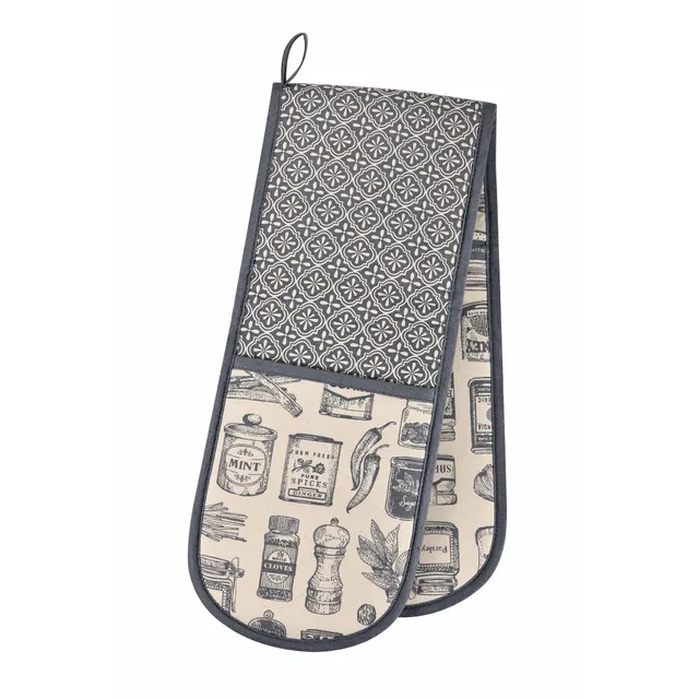 ulster-weavers-herbs-spices-doppel-ofenhandschuh-grau-100-baumwolle image 1