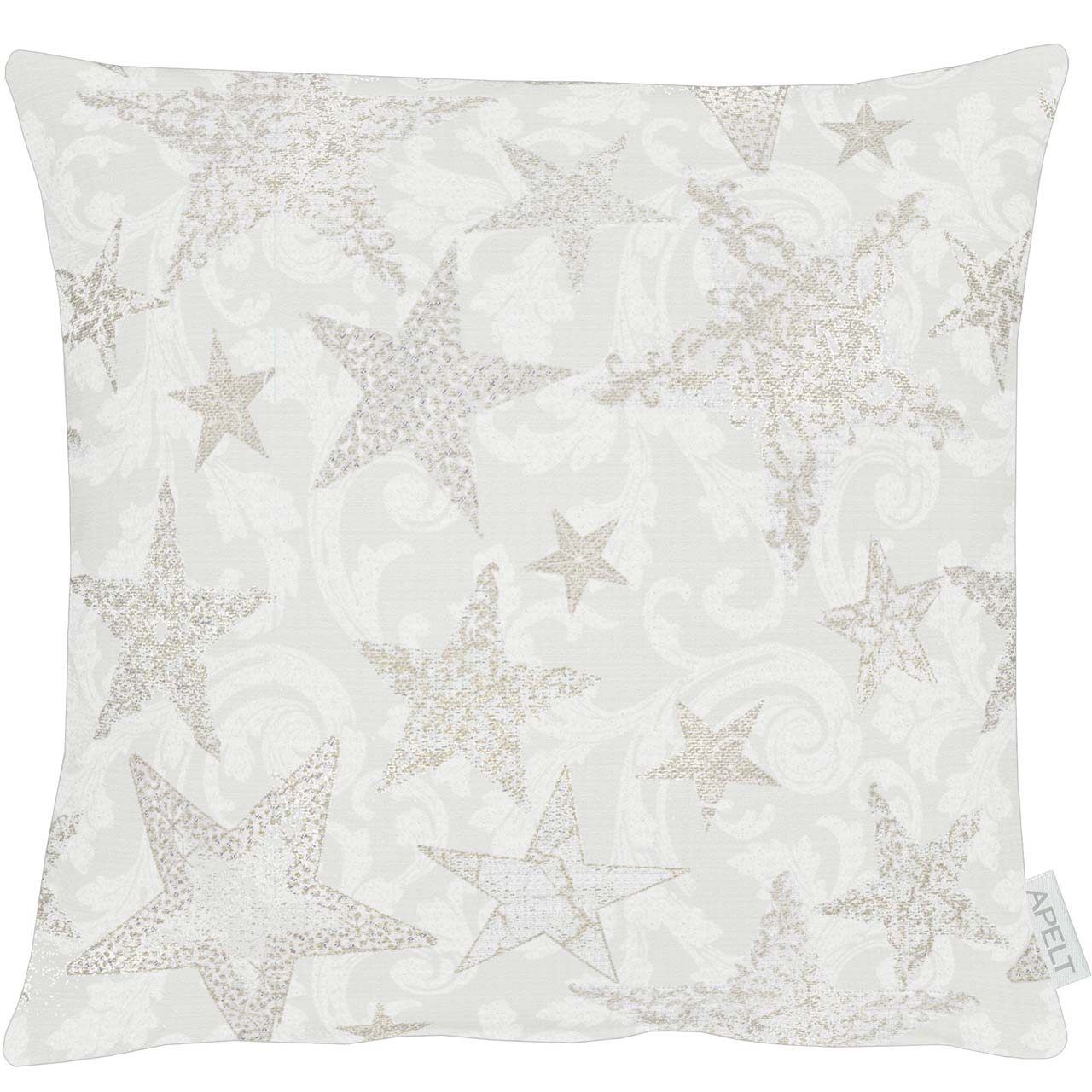apelt-4711-kissenbezug-lurex-jacquard-sternendesign image 2