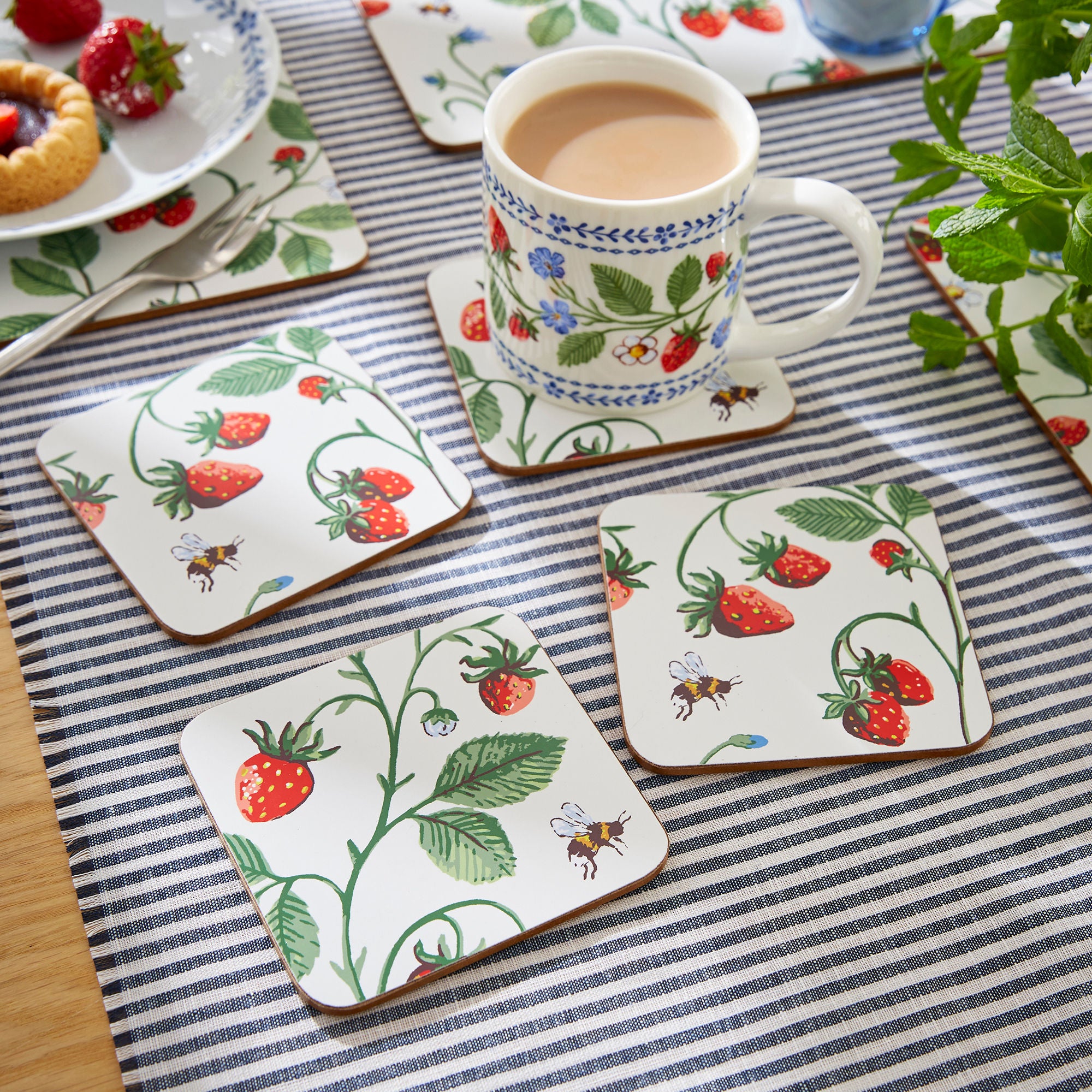 ulster-weavers-strawberry-patch-untersetzer-4er-set-in-gr-n image 2