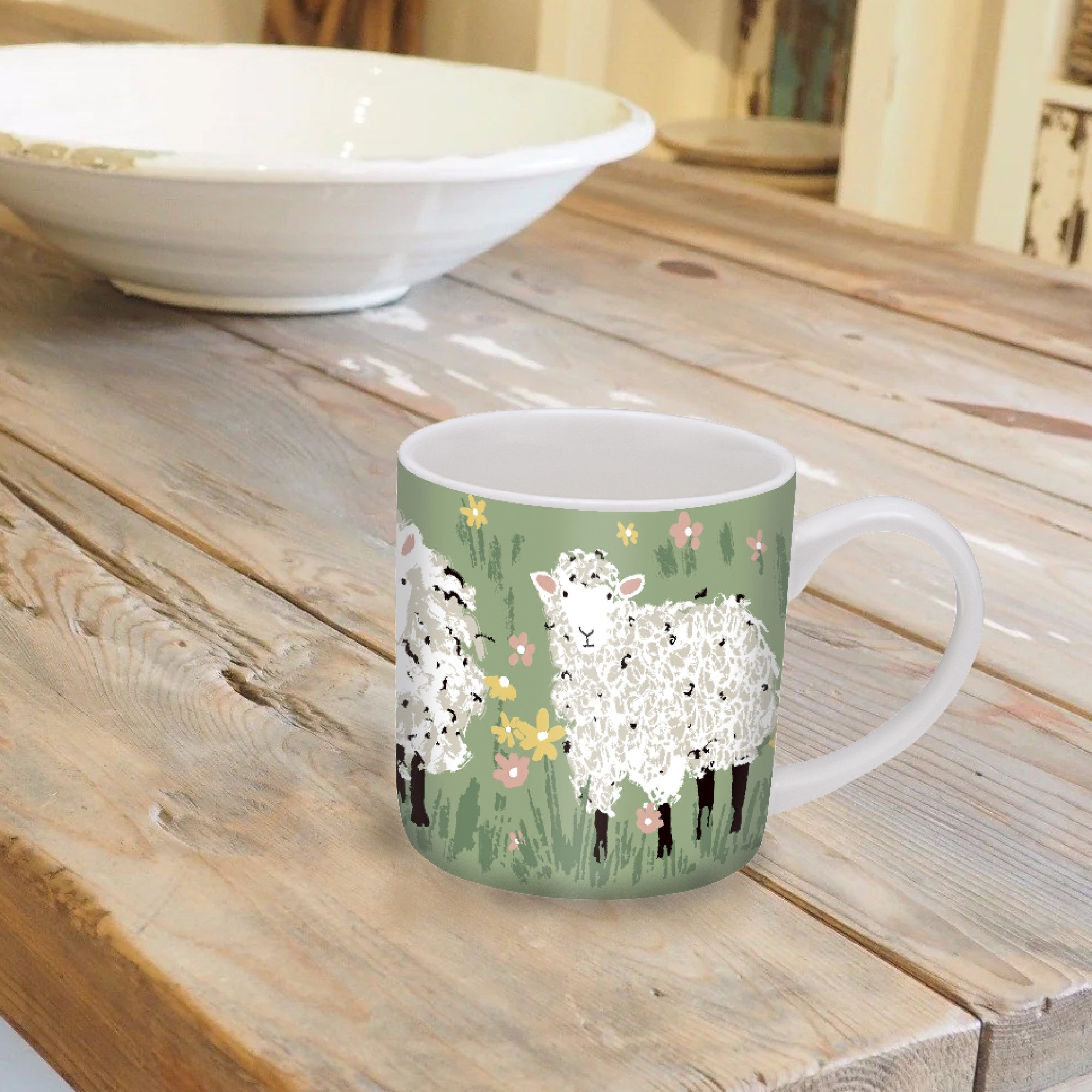 ulster-weavers-woolly-sheep-becher-aus-new-bone-china-in-gr-n image 2