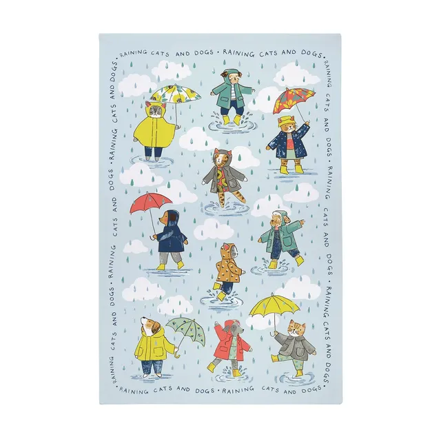 ulster-weavers-raining-cats-dogs-geschirrtuch-baumwolle-in-blau image 1