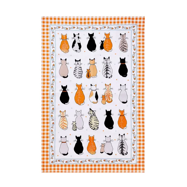 ulster-weavers-cats-in-waiting-2026-geschirrtuch-orange image 1