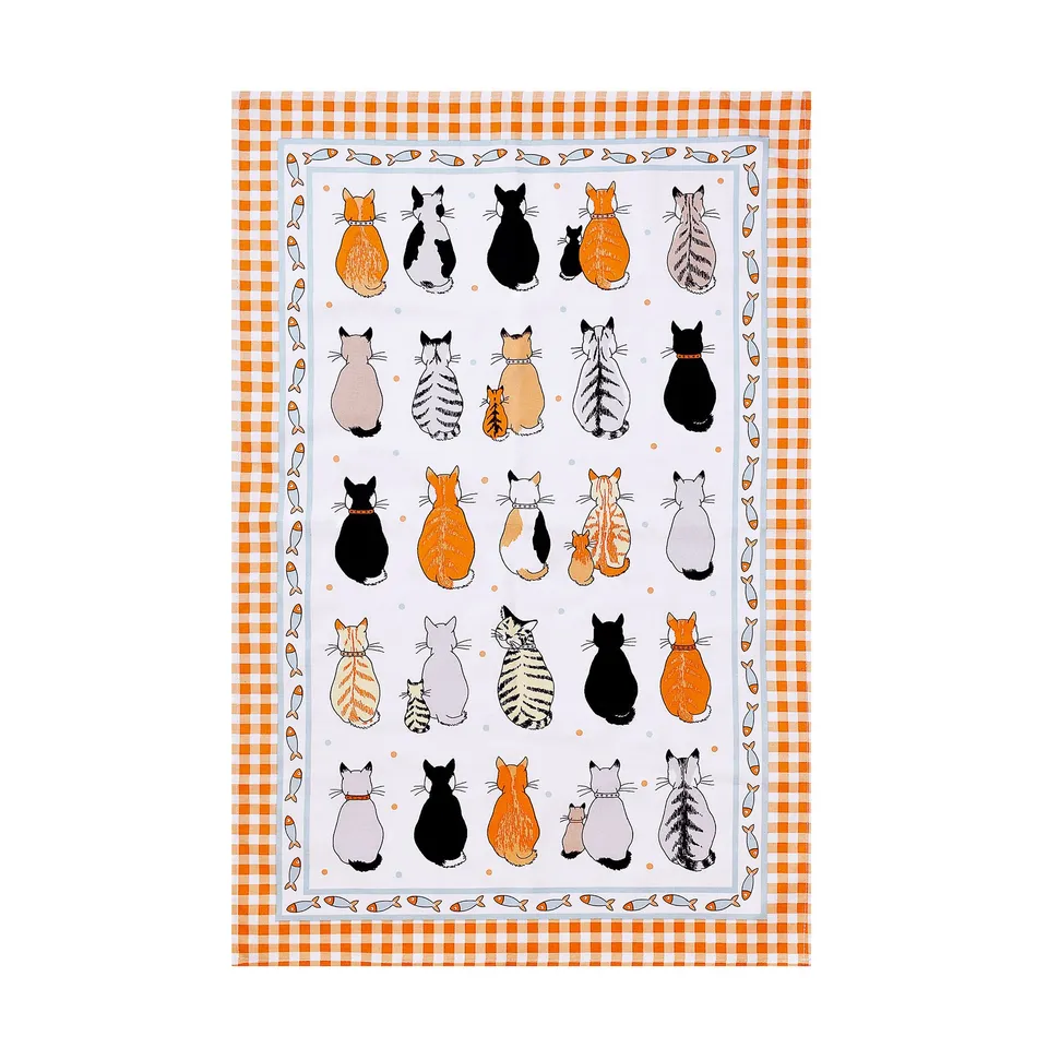 ulster-weavers-cats-in-waiting-2026-geschirrtuch-orange image 1