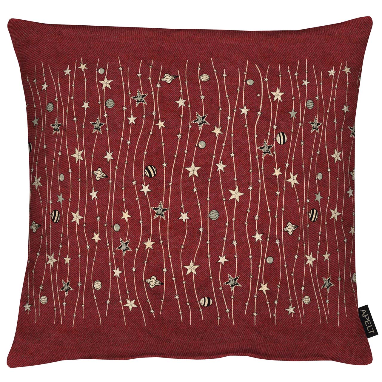 apelt-6301-kissen-lurex-jacquard-sternendesign-mit-f-llung image 2