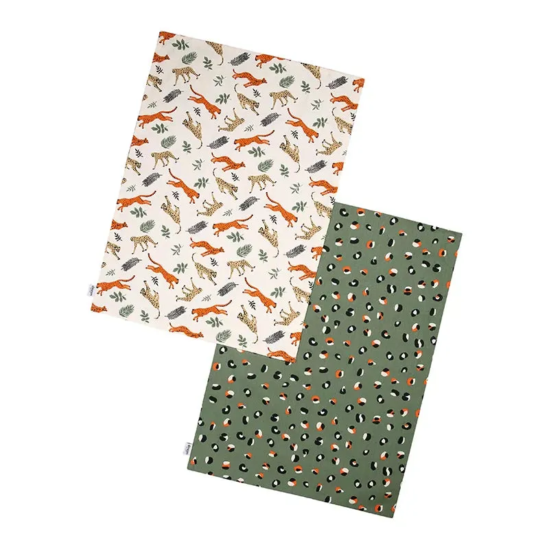 dexam-leopard-print-geschirrt-cher-2er-set-aus-baumwolle image 1