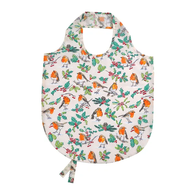 ulster-weavers-christmas-robins-faltbare-tasche-medium-gr-n image 1
