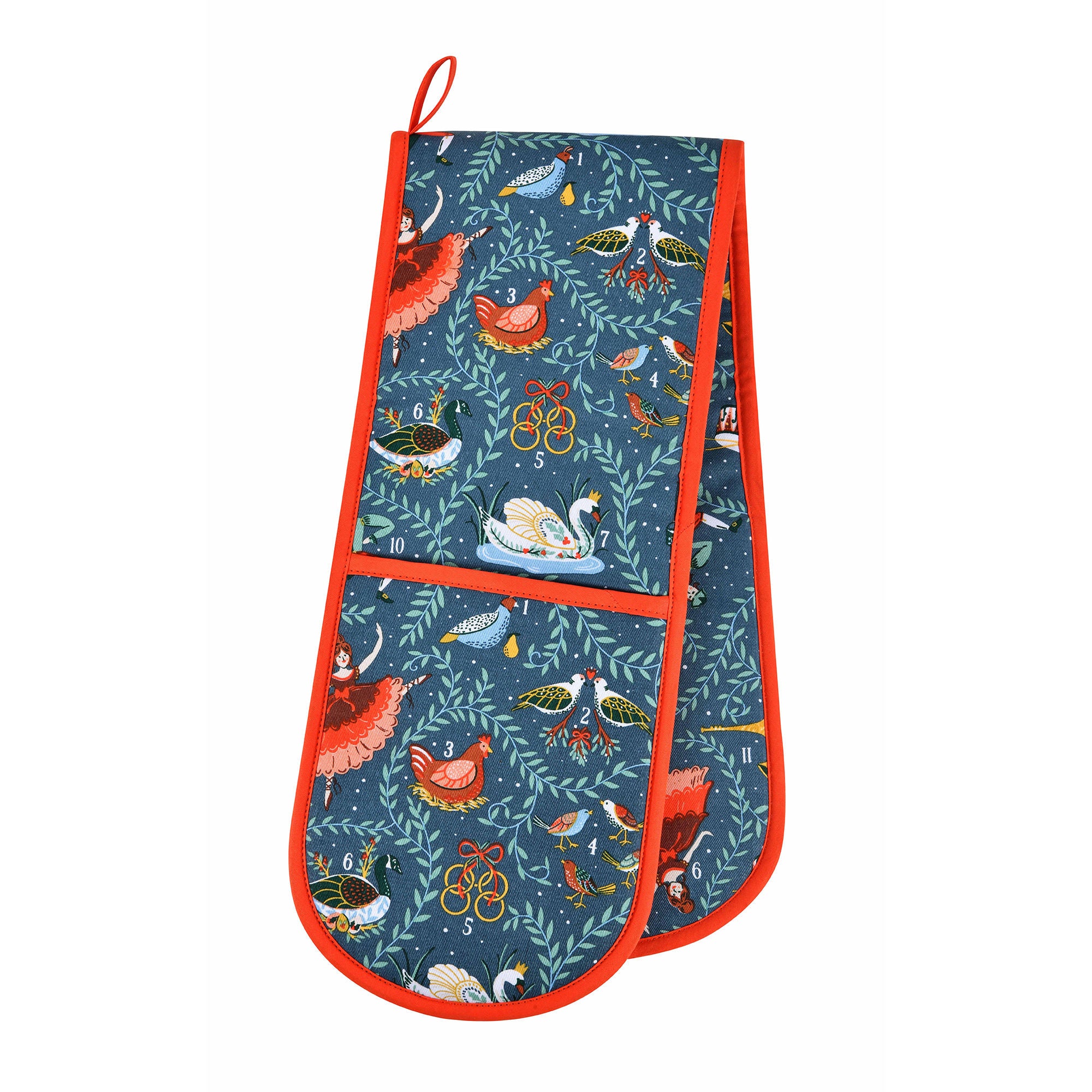 ulster-weavers-12-days-of-christmas-doppel-topfhandschuh-in-blau image 1