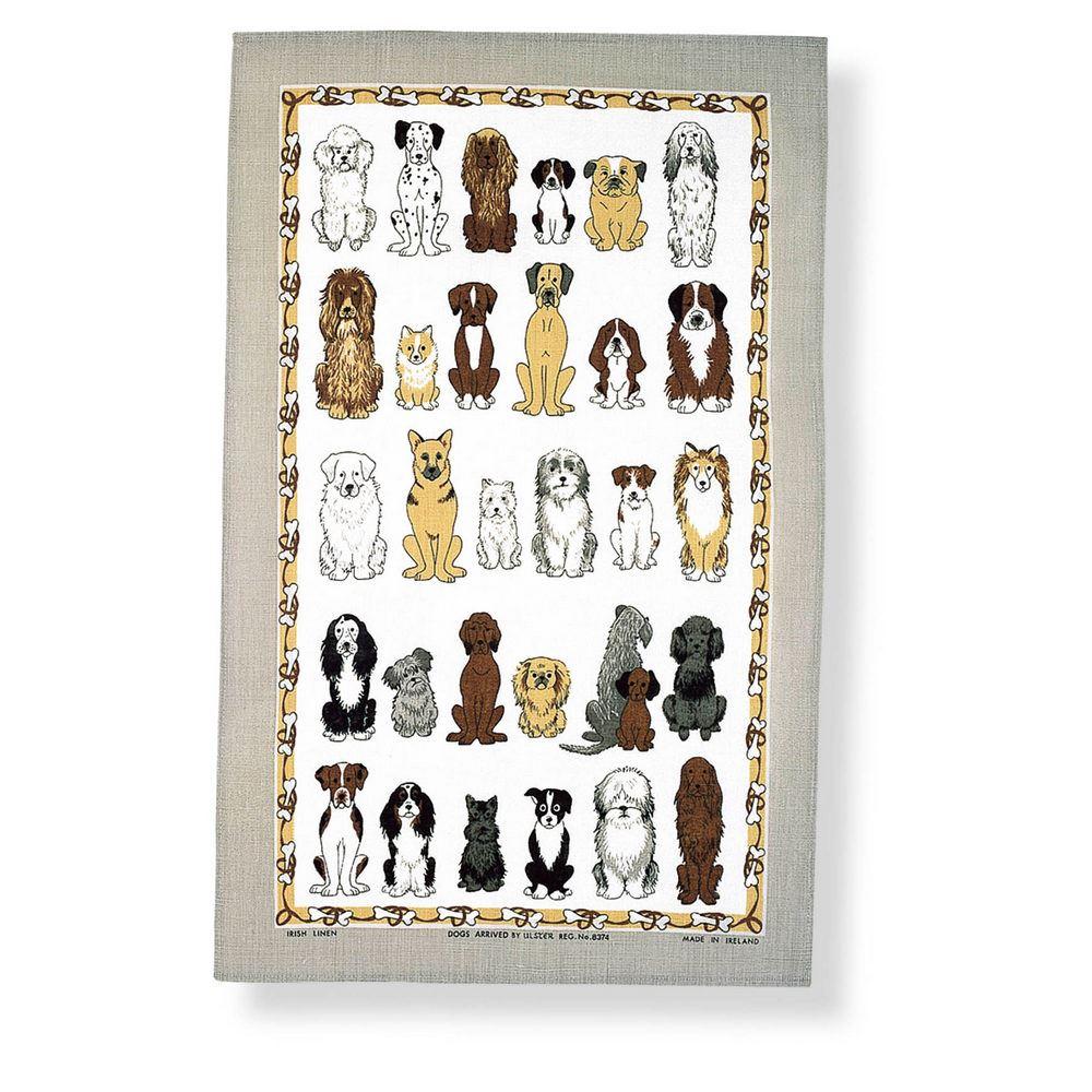 ulster-weavers-dogs-arrived-geschirrtuch-aus-baumwolle-in-braun-gelb image 1