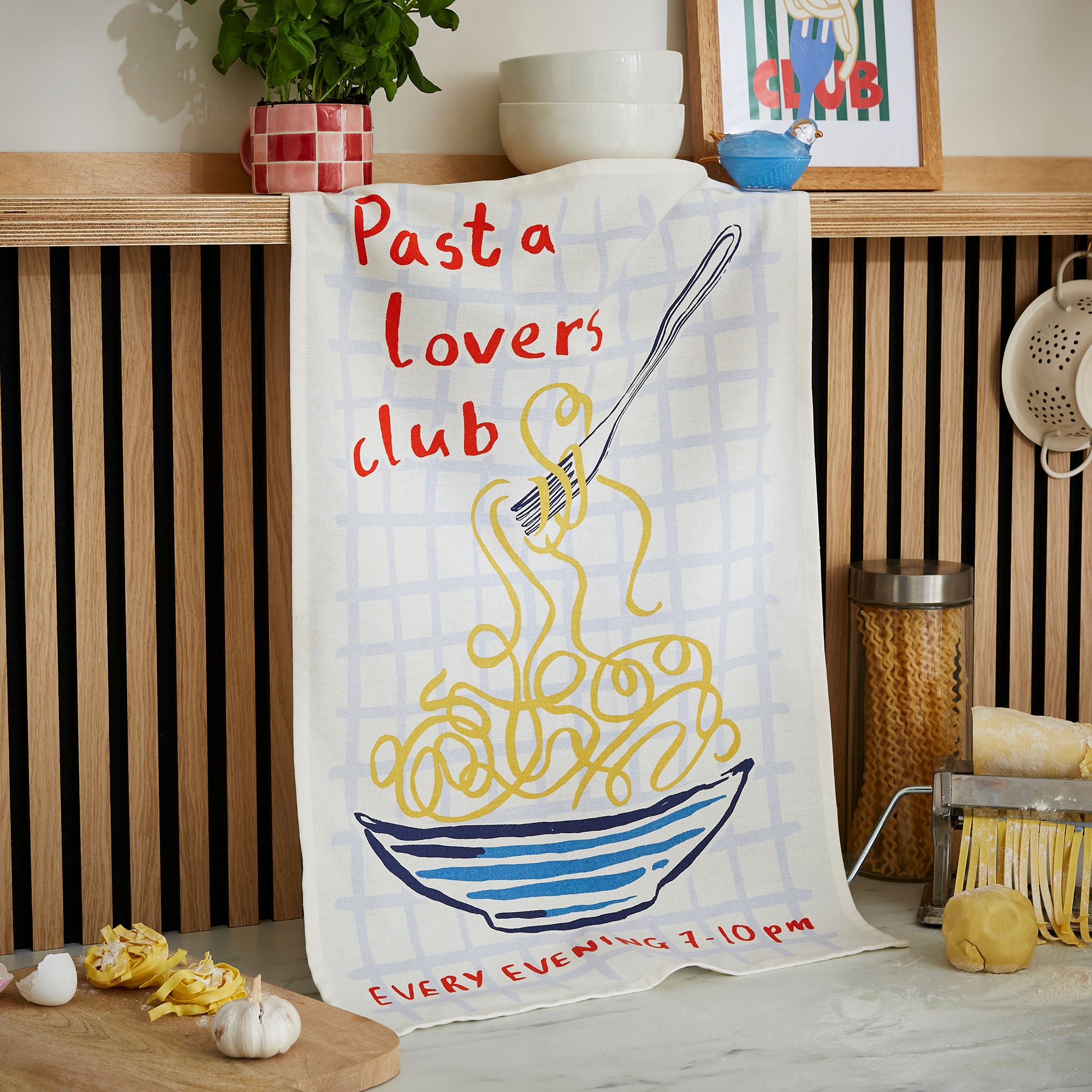 ulster-weavers-pasta-lovers-club-geschirrtuch-baumwolle-gelb image 2