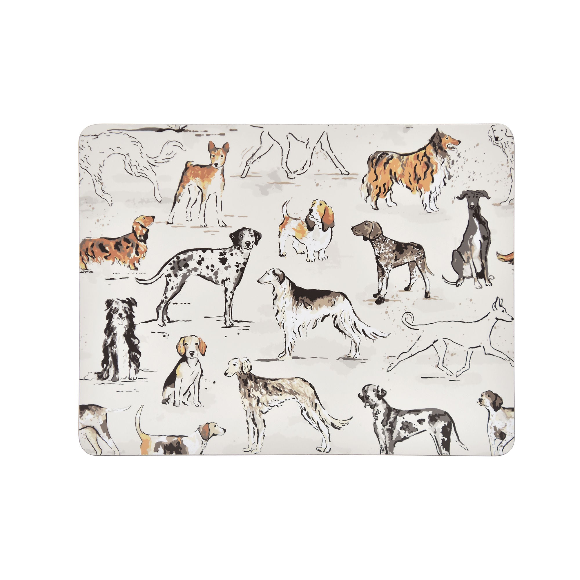 ulster-weavers-country-dogs-tischset-4er-set-mdf-kork-braun image 1