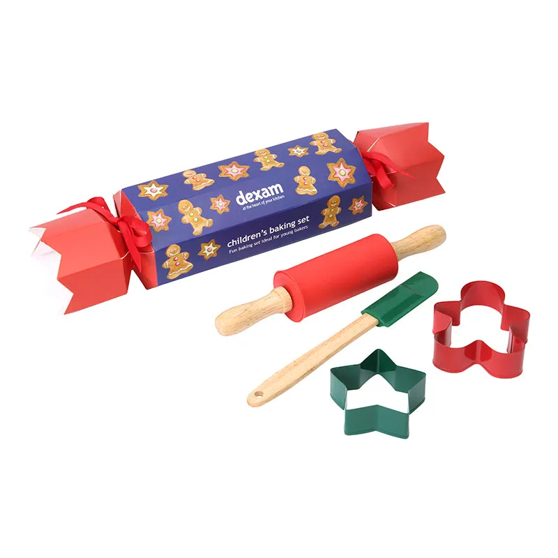dexam-christmas-cracker-kinderbackset-ausstecher-stern-lebkuchenmann-mit-mini-ro image 1