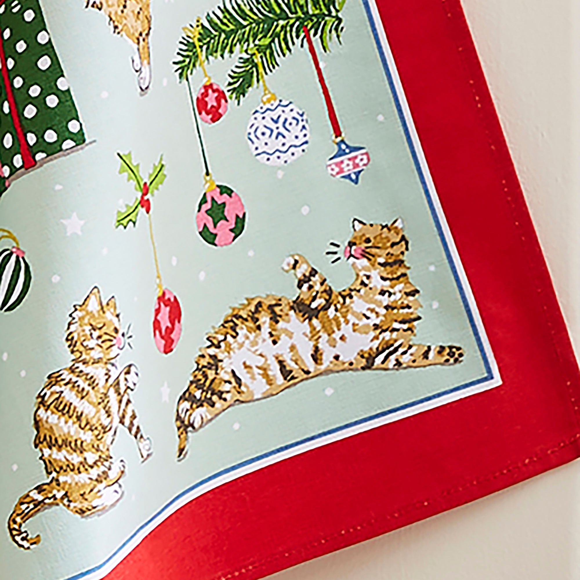 ulster-weavers-christmas-cats-geschirrtuch-seafoam-baumwolle image 4