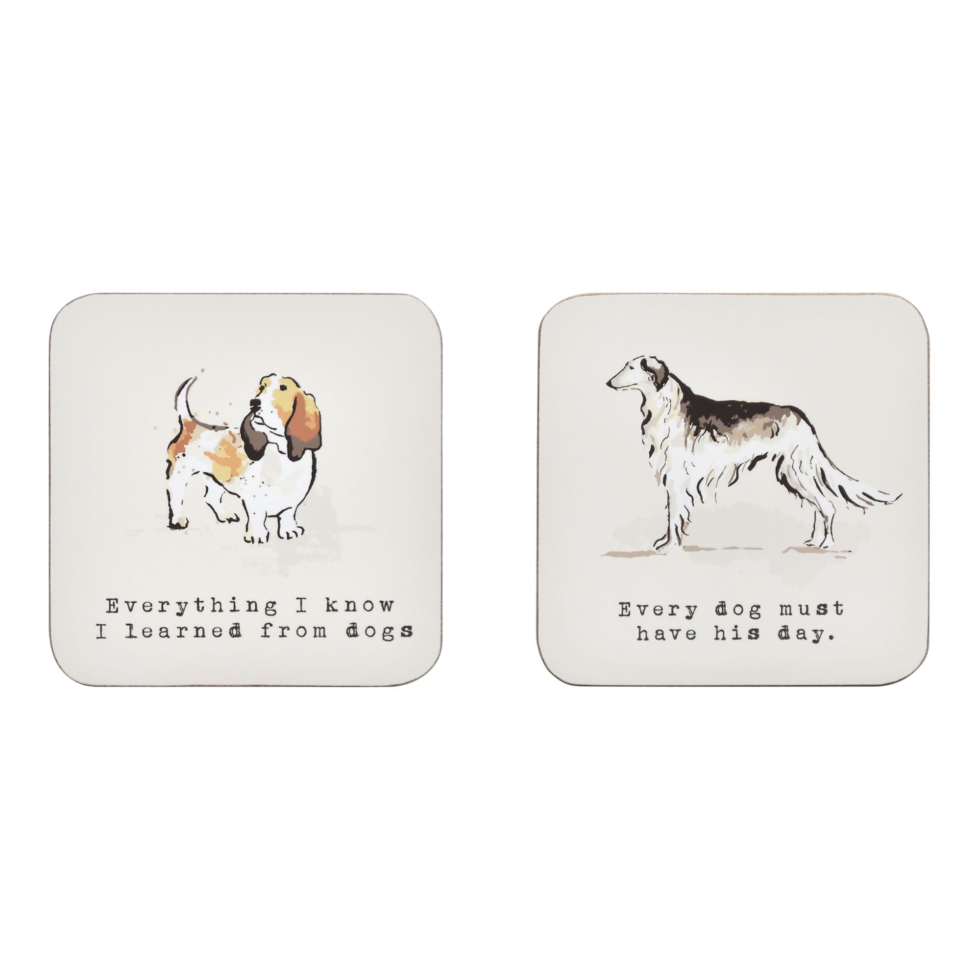 ulster-weavers-country-dogs-untersetzer-4er-set-in-braun image 1