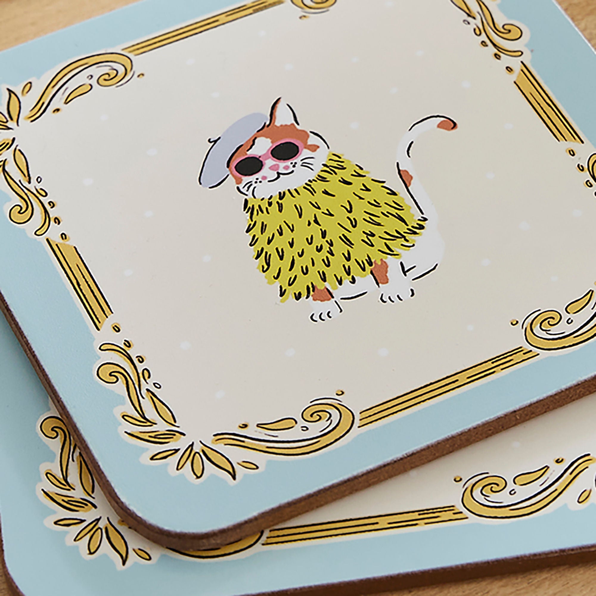 ulster-weavers-cool-cats-untersetzer-4er-set-mdf-mehrfarbig image 4