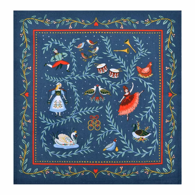 ulster-weavers-12-days-of-christmas-servietten-2er-set-blau-baumwolle image 1