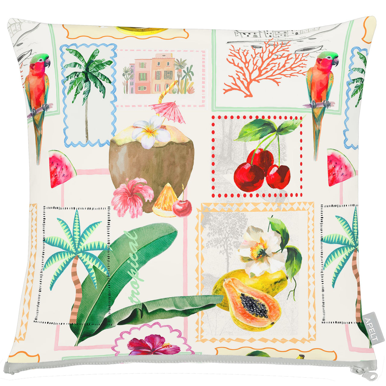 apelt-3814-kissenbezug-exotisches-patchdesign-outdoor-mit-fleckschutz image 2