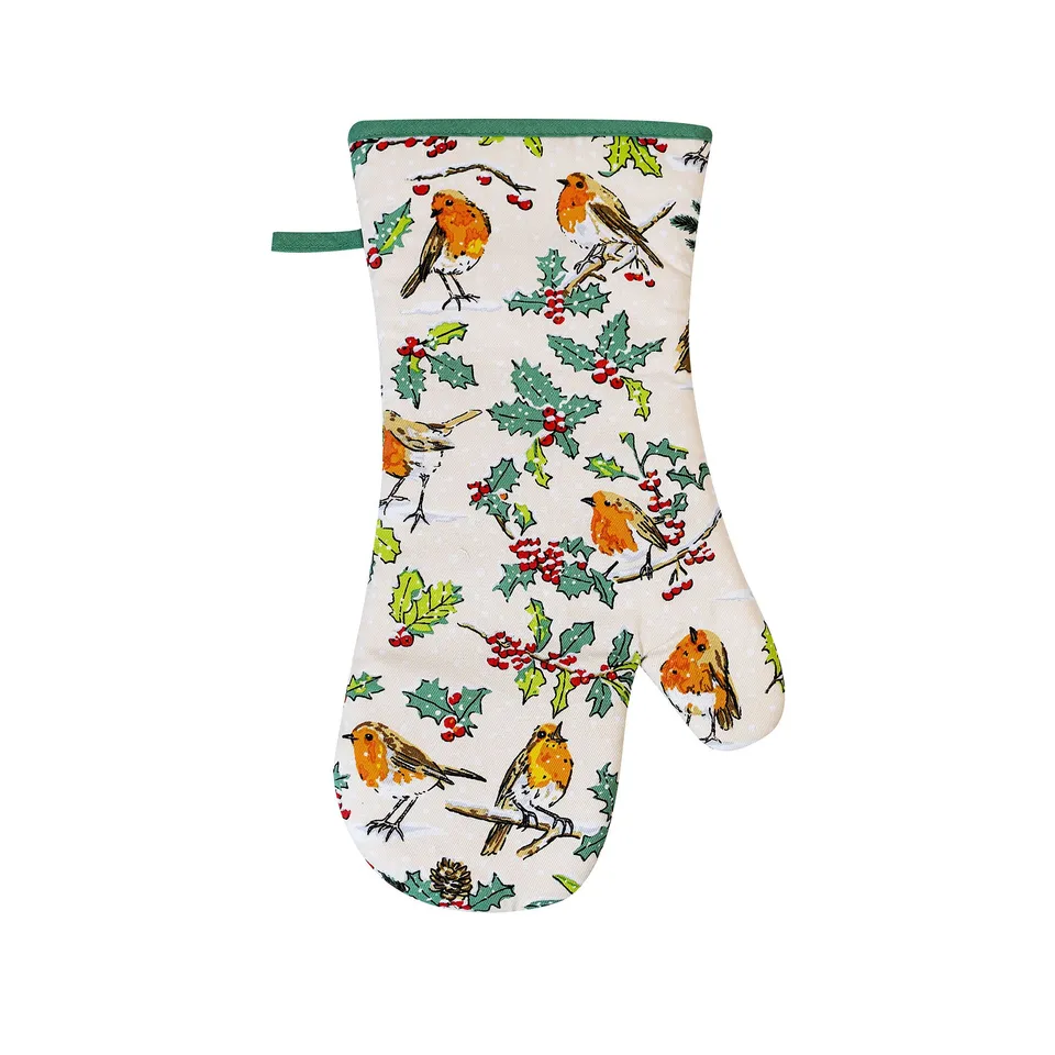ulster-weavers-christmas-robins-stulpen-ofenhandschuh-in-gr-n image 1