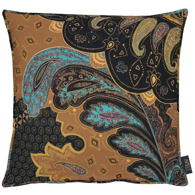 apelt-zoe-kissen-paisley-muster-samt-braun-mit-keder image 1