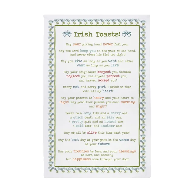 ulster-weavers-irish-toasts-baumwoll-geschirrtuch-gr-n image 1