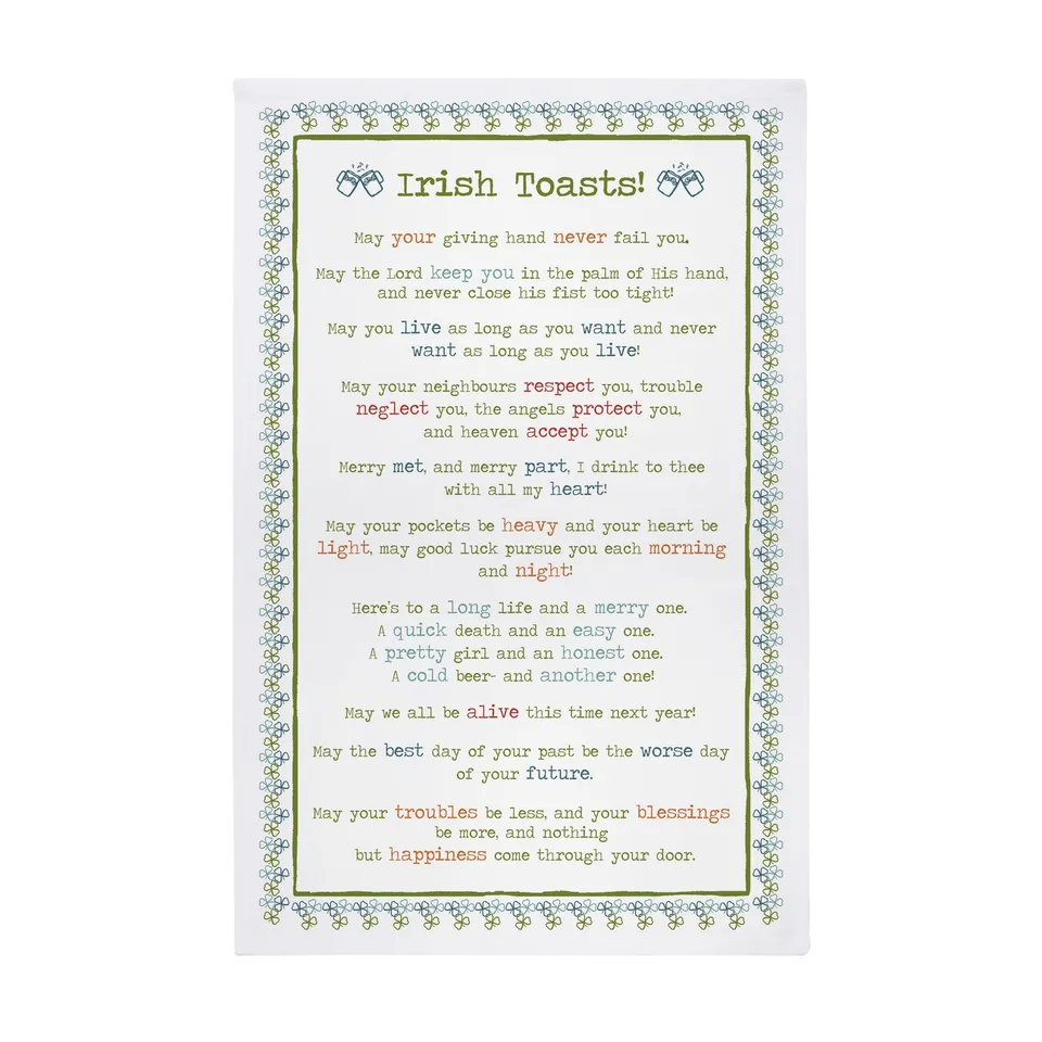 ulster-weavers-irish-toasts-baumwoll-geschirrtuch-gr-n image 1