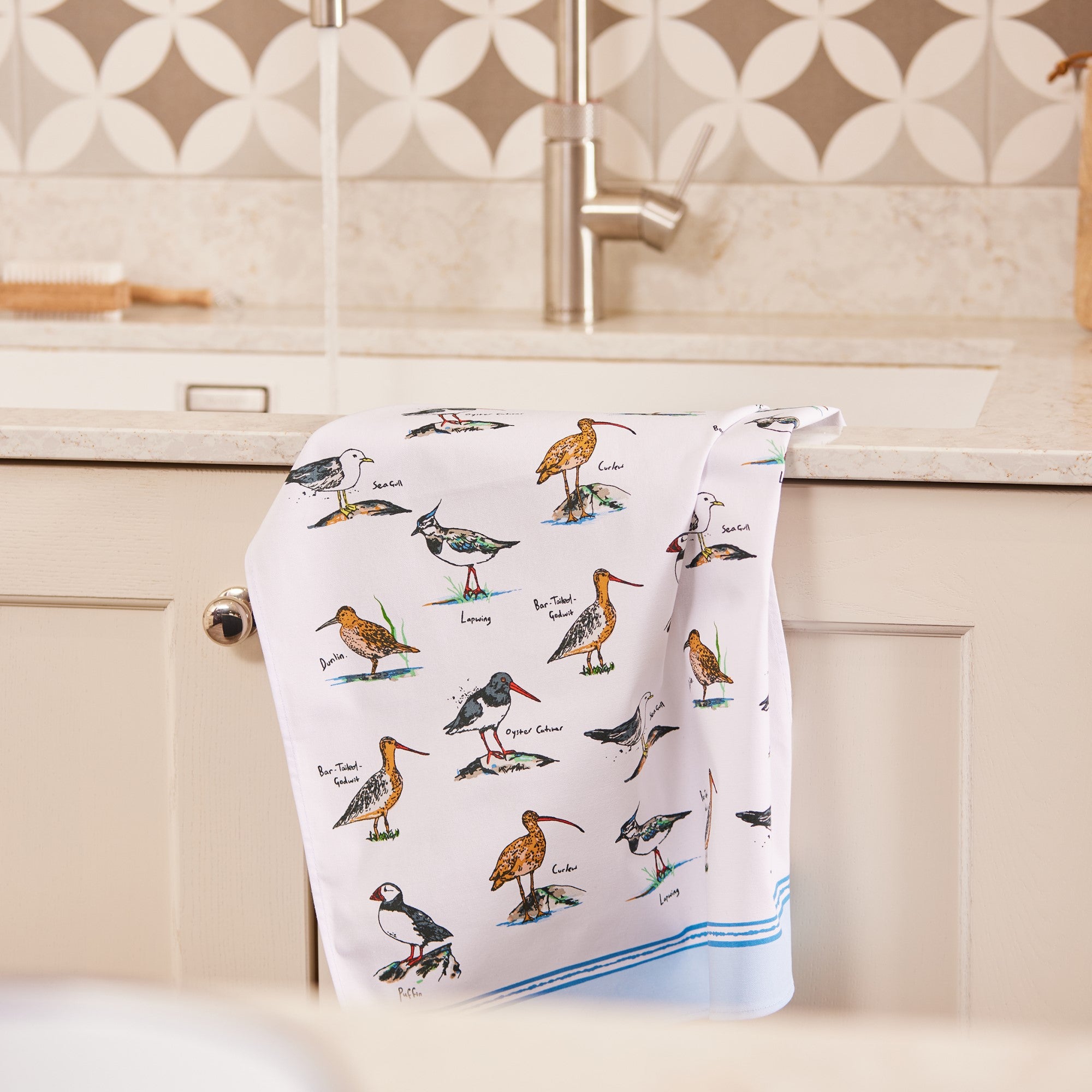 ulster-weavers-coastal-birds-baumwoll-geschirrtuch-blau image 2