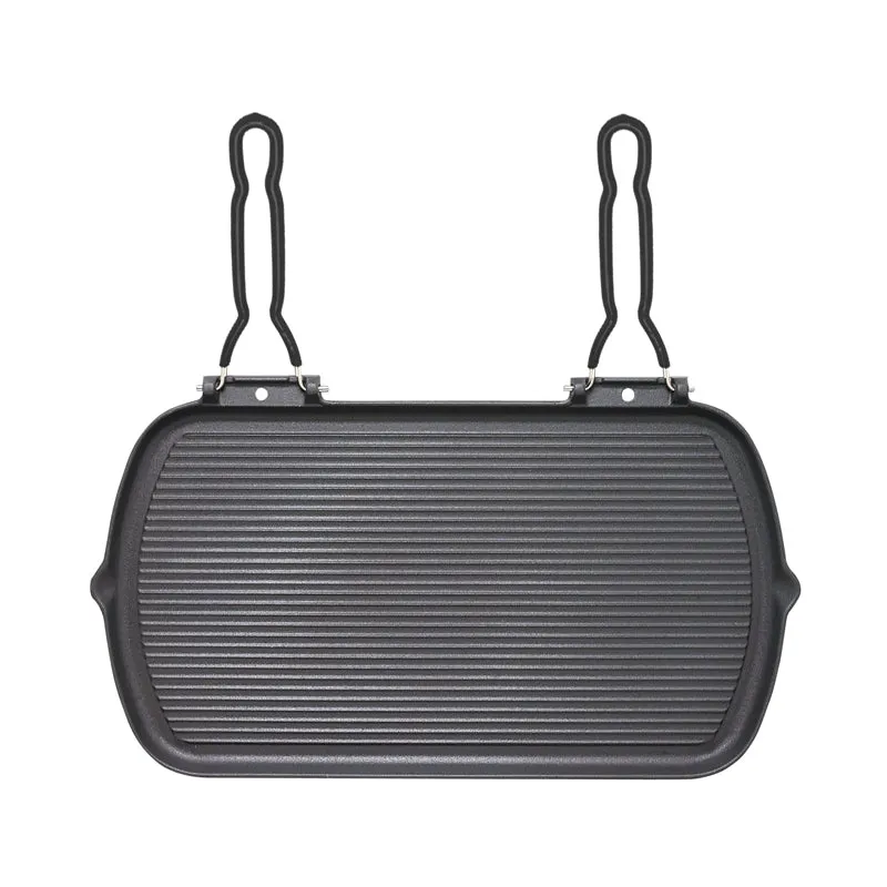 invicta-supergrill-50-cm-gusseisen-grillpfanne-schwarz-mit-klappgriffen image 1
