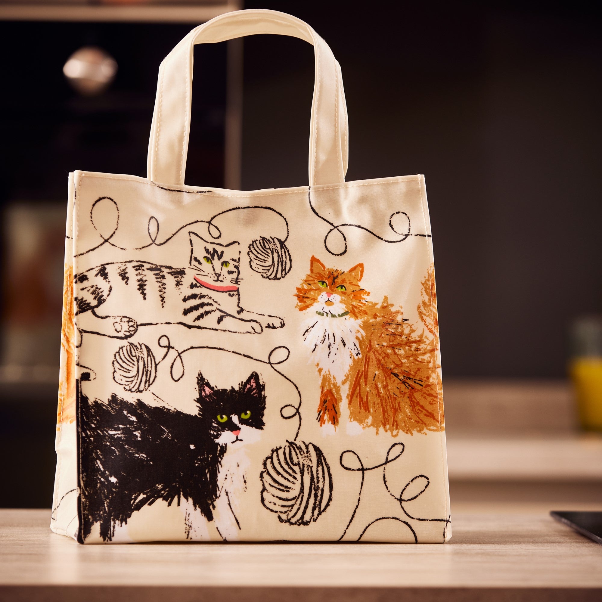 ulster-weavers-feline-friends-pvc-tasche-klein-grau image 2