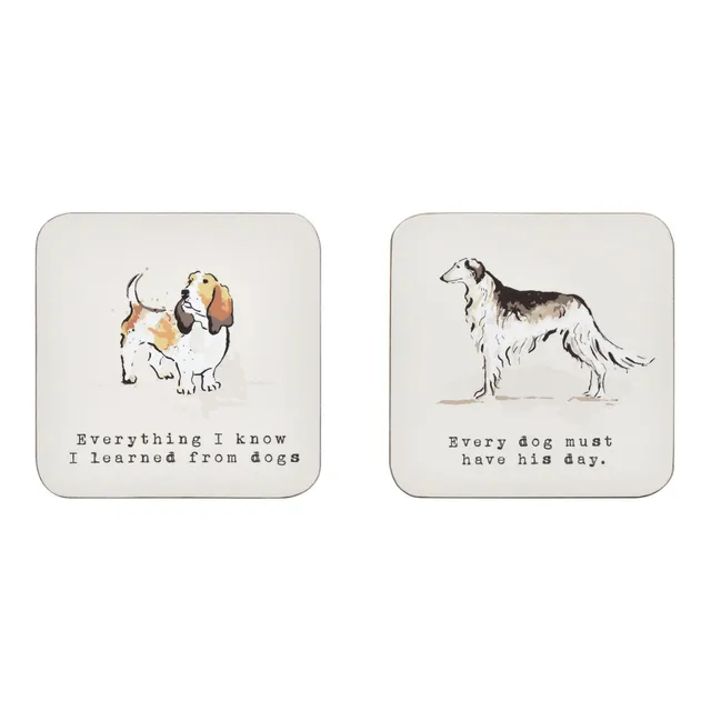 ulster-weavers-country-dogs-untersetzer-4er-set-in-braun image 1