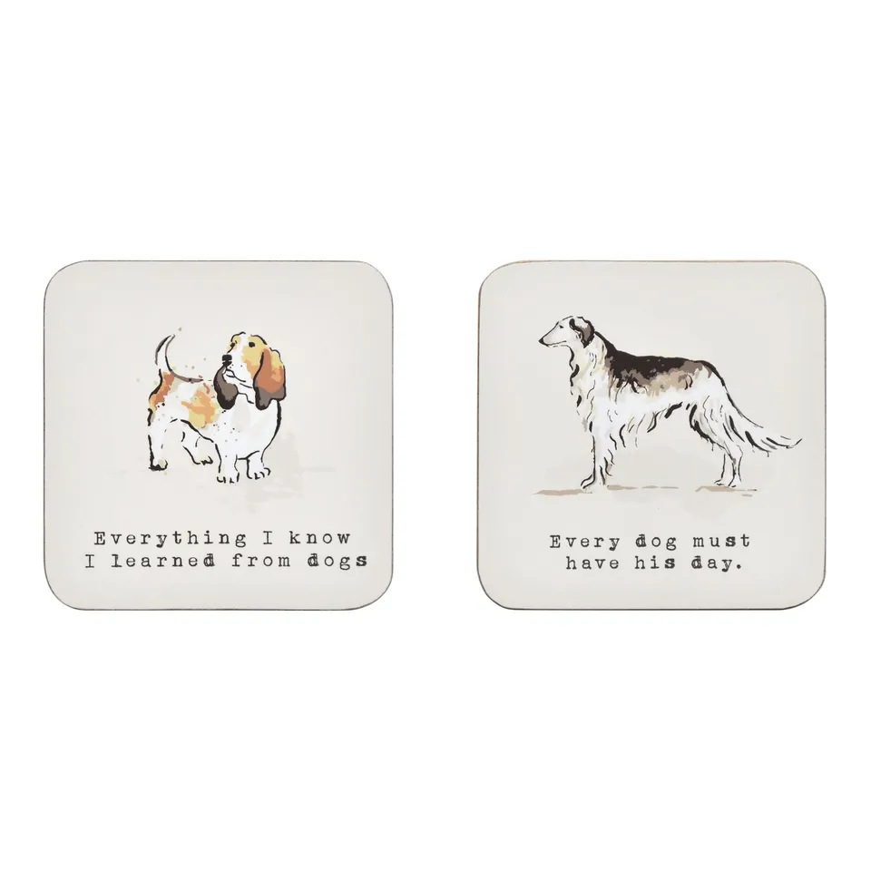 ulster-weavers-country-dogs-untersetzer-4er-set-in-braun image 1