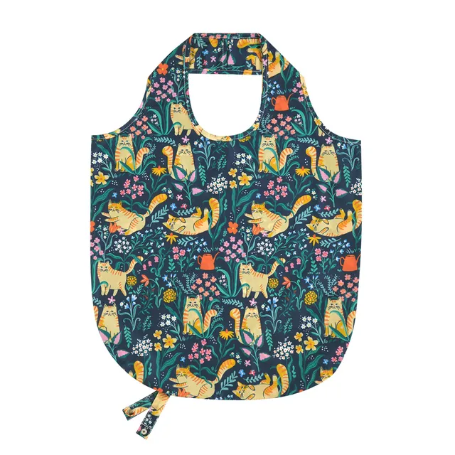 ulster-weavers-marmalade-meadow-faltbare-tasche-medium-navy-katzen image 1