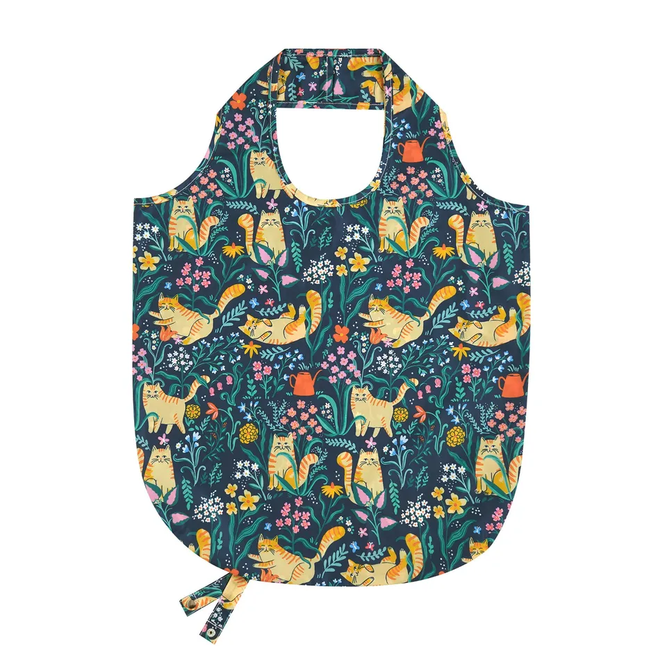 ulster-weavers-marmalade-meadow-faltbare-tasche-medium-navy-katzen image 1